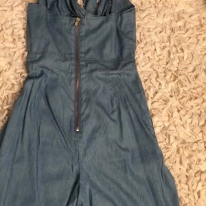 gianni bini denim jumpsuit